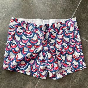 Lilly Pulitzer Summer Scale Red White and Blue Callahan Shorts
